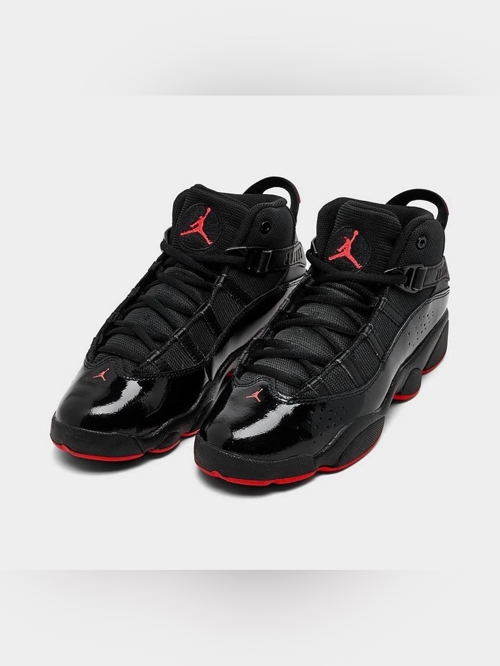 NIB Little Kid PS Jordan 6 Rings Black Infrare 323432 066